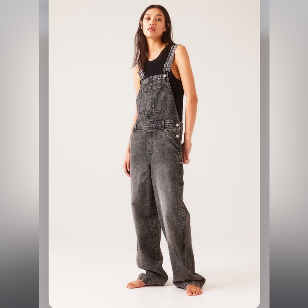 NWT H&M straight denim overalls